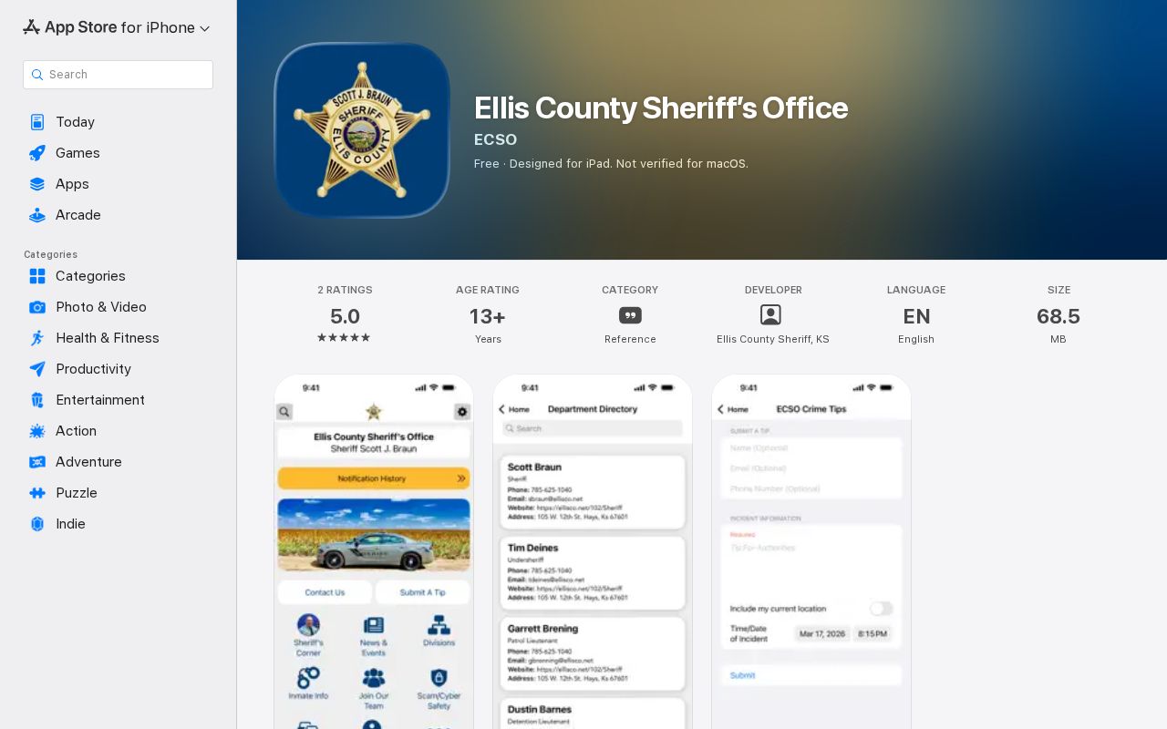 Ellis County released mugshot search and official sheriff app features